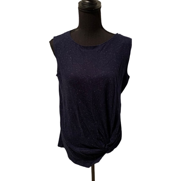 LOFT Tops - Loft Outlet Sleeveless Knot Front Top Blue Large NWT